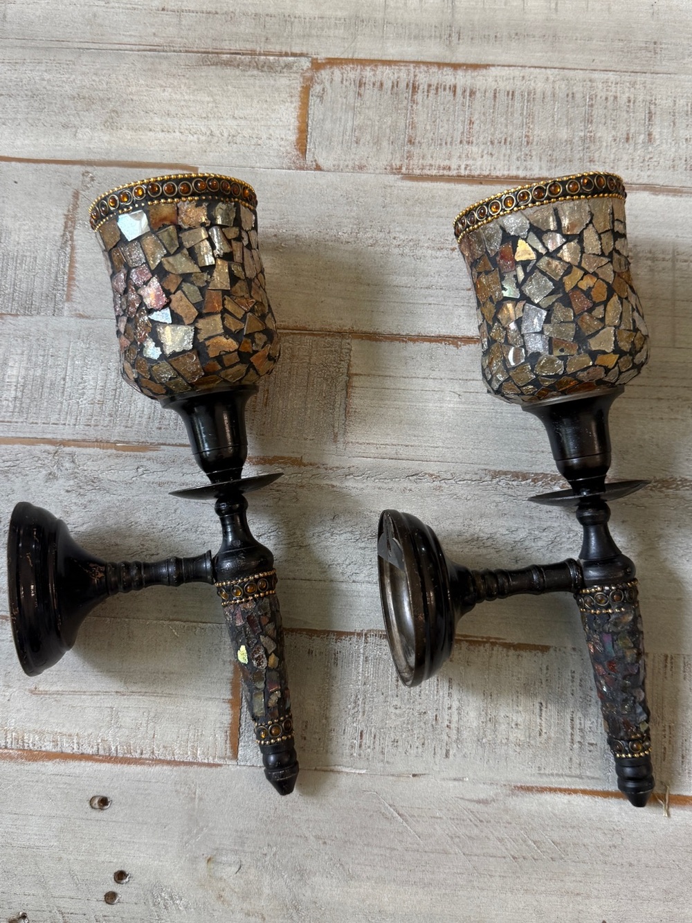 PartyLite Global Fusion Mosaic Candle
Wall Sconces - Set of 2 - Picture 1 of 9